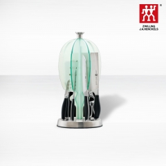 双立人Twin Olymp奥林旋转插刀架8件套 不锈钢刀具厨房厨具 不锈钢色